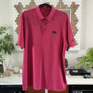 Adidas Men's Polo Shirt in Deep Red